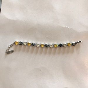 Black and gold stone bracelet